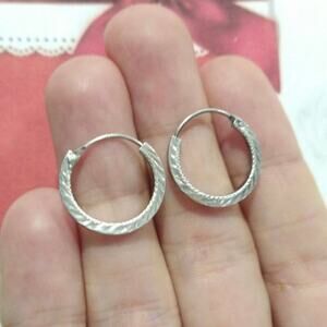 925 Sterling Silver Huggie Hoop Earrings Small Flat Women Girls Jewelry Lot